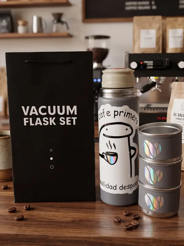 Set de termos vacuum — pieza personalizada de Detallitos Creativos.