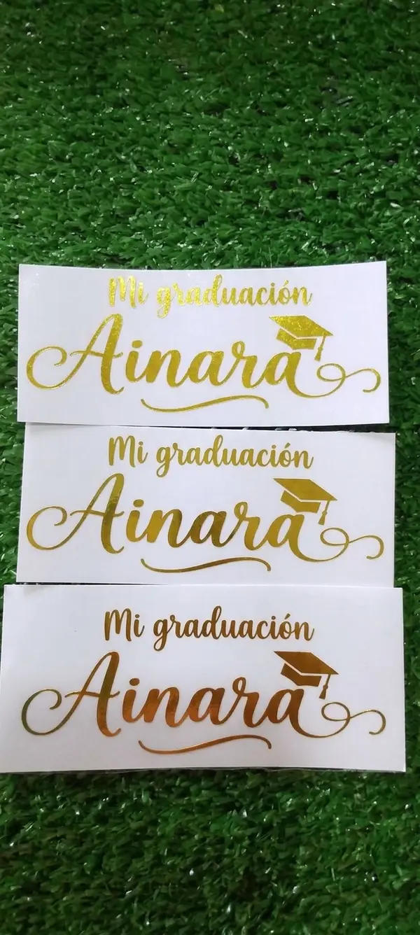 Tags de graduación Ainara — pieza personalizada de Detallitos Creativos.